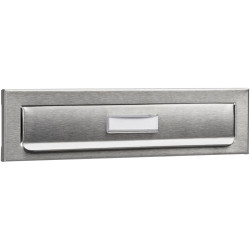 Burg W&#xE4;chter 791Ni Porta Letter Plate Stainless Steel with Name Plate