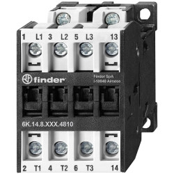 Finder 6K.14.8.024.4710 industrial Relay 3NO&#x2B;1NC 4kW 24V AC 10A IP20