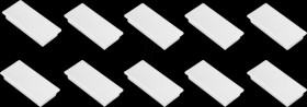 HM2350 09 Magnets, 23x50 mm, white, 10 pieces