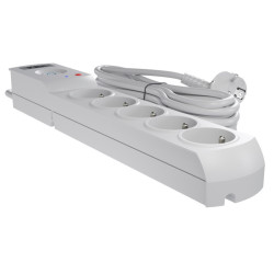 Przedłużacz z filtrem 5-GN 3m szary AX5/PRO/3M/SZARY W-100035 Kel Plastrol