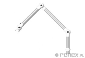 Ramię ALSIDENT 1125mm do systemu ALUMINIUM 50 montowane do blatu - czerwone połączenia