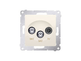 SIMON 54 Gniazdo antenowe RTV SAT kremowe DASK2.01/41 KONTAKT SIMON