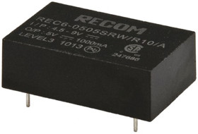 Przetwornica DC-DC, 6W, Uwe 4,5 → 9 V DC, Uwy 5V dc, Iwy 1A, Recom Tak