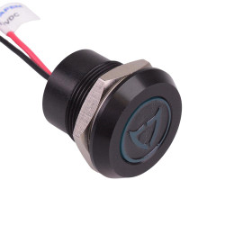 Q22Y5ANXXB12E-X0854 Blue Chamfered 22mm 12VDC LED Panel Indicator IP67 APEM