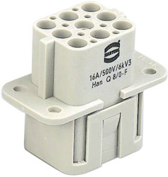 HARTING 09120083101 Wkładka złącza żeńskiego Han Q 8/0-F, seria Han® Q, 8 + PE, 1 szt.