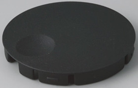 Front cap, with finger recess, nero, CK, for rotary knobs size 50, A3250109