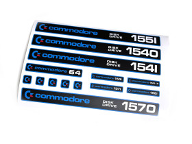 Commodore SX64 style sticker set (14 pieces!)