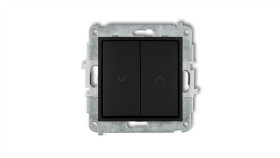 Mini Przycisk Żaluzjowy Czarny Mat 12Mwp-8