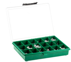 Zestaw śrub/wkrętów typ Wkręt samogwintujący Płaski, stożkowy A4 316 M6, M8, M10 długość 3/8 → 1cal Pozidriv l.