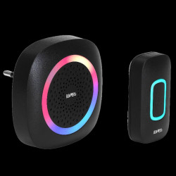 Dzwonek bezprzewodowy sieciowy POP II St-920B czarny SUNDI