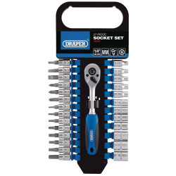 Draper 16370 1/4&quot; Sq. Dr. Metric Socket Set (27 Piece)