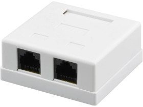 Gniazdo komputerowe 2xRJ45 kat.6 nieekranowane UTP natynkowe NEKU
