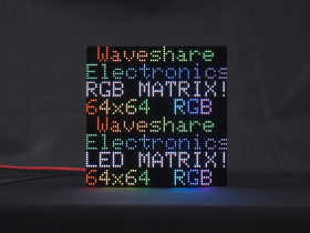 Waveshare RGB full-color LED matrix panel, 2mm Pitch, 64x64 pixels, adjustable brightness