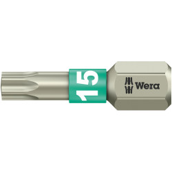 Wera 05071033001 Torsion Stainless Steel Bit For Torx Screws TX15 x 25mm