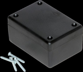 ABS enclosure, (L x W x H) 81 x 56 x 28 mm, black (RAL 9005), IP54, 1594BSBK