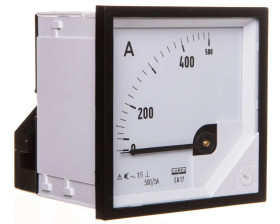 Amperomierz analogowy tablicowy 500/5A 72x72mm k=90 EA17N E42200000000