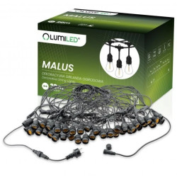 Girlanda Ogrodowa Zewnętrzna MALUS Łańcuch Świetlny 20m 40x E27 LUMILED