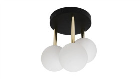 Lampa Sufitowa Ali Kolor Czarny/Złoty Metal/Szkło, 3Xg9 Ip20 5644 Zuma Line