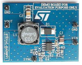 Zestaw badawczo-rozwojowy – zarządzanie zasilaniem STMicroelectronics Zasilacz Płytka ewaluacyjna Zasilacz impulsowy