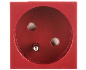 tehalit.GB-EG Gniazdo z/u 33st. pojedyncze 45x45mm bezhalogenowe czerwone EER1333020