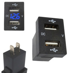 Ładowarka USB 12-24V /5V 3.1A BLUE +VOLTOMIERZ