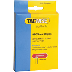Tacwise 0746 91 Narrow Crown Staples 35mm - Electric Tackers Pack 1000