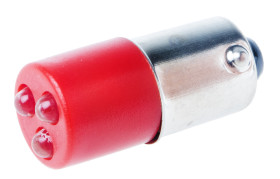 Lampka kontrolna do montażu panelowego 130V ac, czerwona 25 x 10mm LED RS PRO