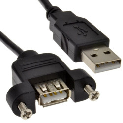 Panel Mount USB A Male to USB A Female - 50cm [discontinued]