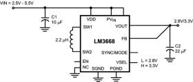 1A, High Efficiency Dual Mode Single Inductor Buck-Boost DC/DC Converter