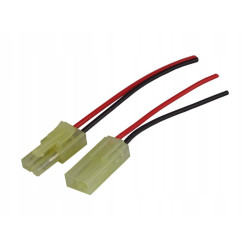 Złącze Tamiya mini 2-pin 5,5x10mm (wtyczka+gniazdo z przewodami 40cm wysokoprądowe) / 008831