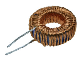 Indukcyjność; dławik drutowy pierścieniowy; DTMSS-40/0,22/10-V; 220uH; 10A; fi 46,5x15x20,5mm; przewlekany (THT); pionowy; 20,5m