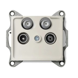 DOMO Gniazdo TV2xSAT końcowe kremowe 011590003 24809