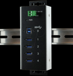 EX-1185HMVS-WT USB3.0 4-port metal hub - surge protection
