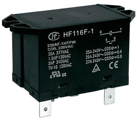 Przekaźnik mocy 230V ac SPST Hongfa Europe GMBH 2.7W, montaż kołnierzowy 20800Ω Śruba