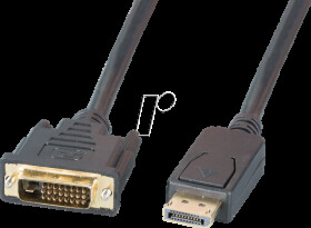 K5564SW.2V2 DisplayPort/DVI 24+1 Cable, M-M 2m, black