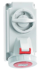 Gniazdo stałe z wyłącznikiem 16A 5P 400V 6h IP67 Quick-Connect 1625