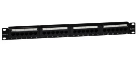 Panel 19 24 x RJ45 UTP kat. 5e (1U) z półką