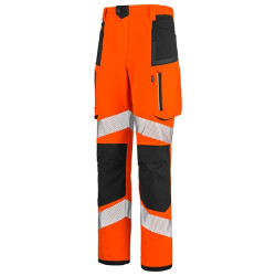 PANTALON STAR ORANGE FLUO / NOIR