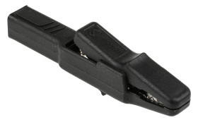 Zacisk krokodylkowy 25A izolowany 9.5mm Czarny Hirschmann Test & Measurement