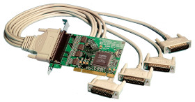 Karta szeregowa, RS232, l. portów: 4, 115.2kbit/s, FIFO: 64 B, magistrala: PCI, Szeregowe