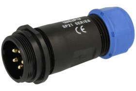 Wtyk; SP2111C/P5II-2N; 5 torów; śrubowy; 1,0mm2; 7-12mm; SP21; na przewód; IP68; 30A; 500V; Weipu; RoHS; SP2111/P5II-2N