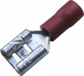 Konektor izol. żeński 6.4 czerwony