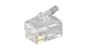 Wtyk Western Rj10 Do Kabla Płaskiego, 4-Pinowy - Połączenie Typu Wtyk Rj10...