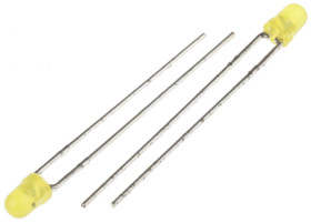 LED, THT, Żółty, 2-Pin, 6 V, 60 °, Kingbright