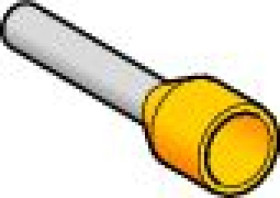 Końcówka tulejkowa izolowana 0,25mm2 żółta DZ5CE002 /100szt./