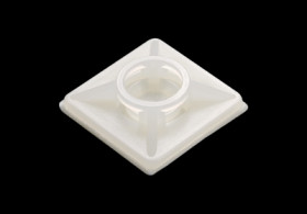 Mounting base, PA, natural, self-adhesive, (L x W x H) 26.3 x 26.3 x 6 mm, BYB-5-12H0178