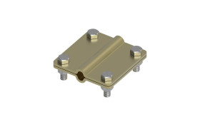 Złącze uniwersalne 2-elem. 80x80 drut8-drut8 mosiądz 215.4 MS 21500410