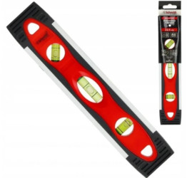 Poziomica aluminiowa mała 22,5 3 libelle z magnesem torpedo Schmith