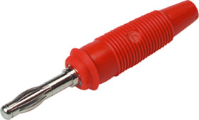 4 mm plug, solder connection, 1.5 mm², CAT O, red, 972518101