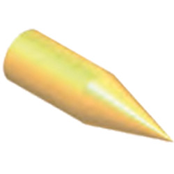Small pushbutton spring contact, tip, Ø 0.35 mm, travel  3.8 mm, pitch 1 mm, L 19.5 mm, 1005-B-0.8N-AU-0.35 C